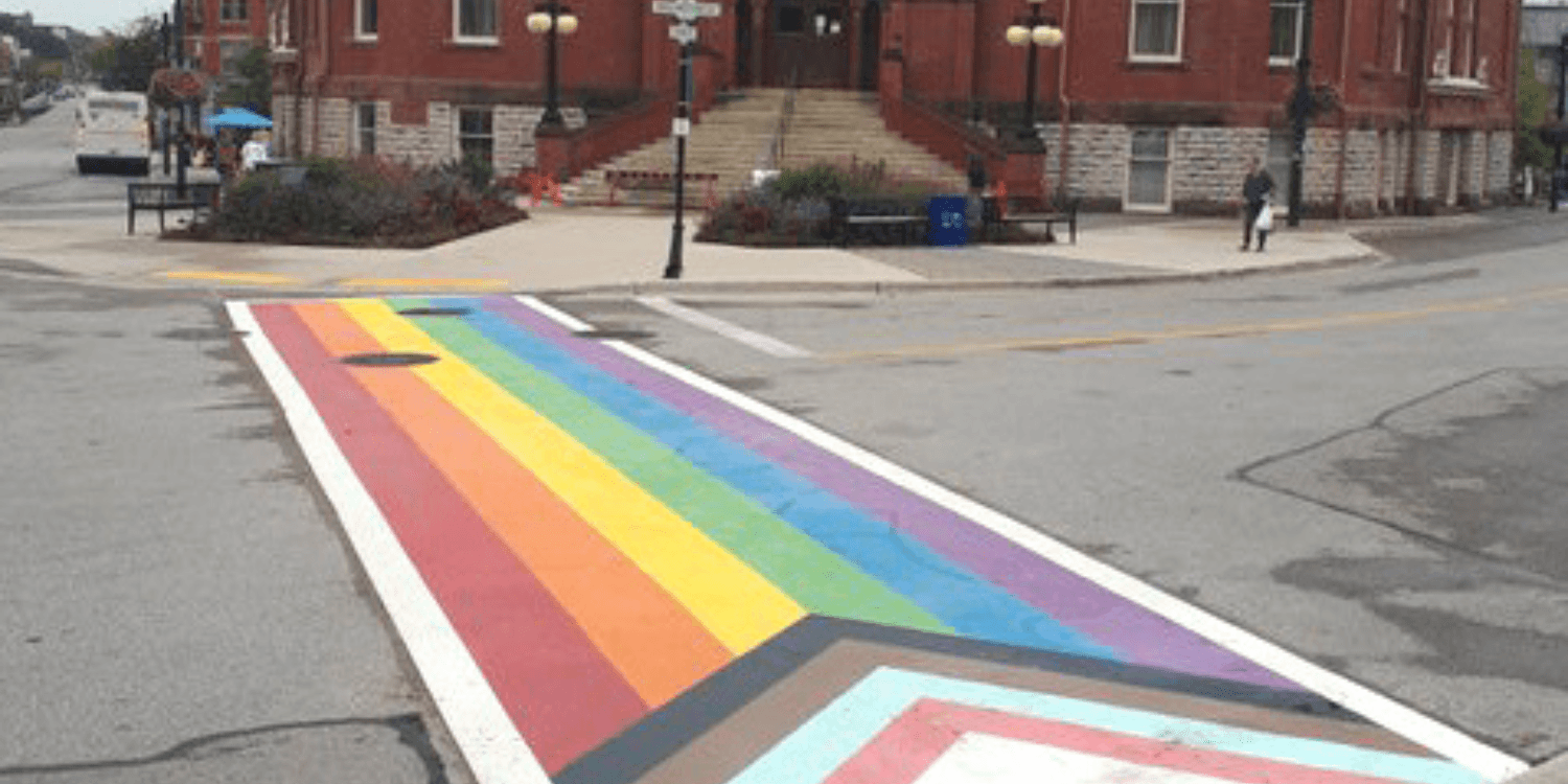 Stratford Realtors help rebuild vandalized rainbow crosswalk