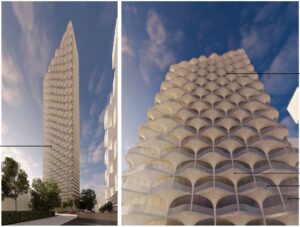 47-Storey Flower-Inspired Tower in West End Moves to Public Hearing